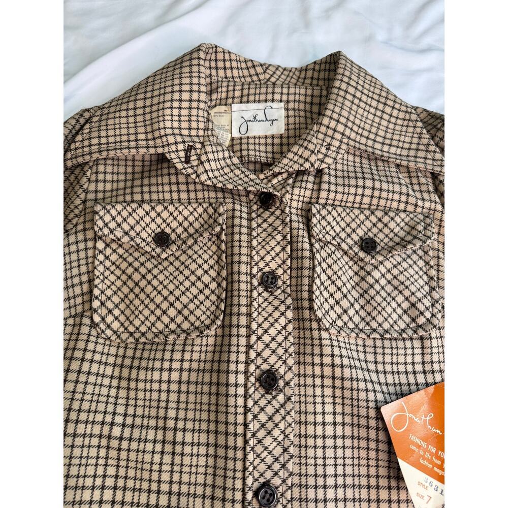 Vintage Jonathan Logan Plaid Button Up Shirt - Picture 10 of 11